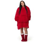 Velosso Alaska Shaggy Fur Oversized Hoodie Blanket One Size Fits All in Red Velosso Red One Size