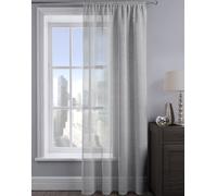 Velosso Alessandria Sheer Voile Panel Slot Top in Silver | Size: 137 cm width x 122 cm drop Velosso Silver 137 cm width x 122 cm drop
