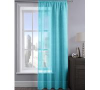 Velosso Alessandria Sheer Voile Panel Slot Top in Teal | Size: 137 cm width x 122 cm drop Velosso Teal 137 cm width x 122 cm drop
