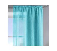Velosso Alessandria Sheer Voile Panel Slot Top in Teal | Size: 137 cm width x 183 cm drop Velosso Teal 137 cm width x 183 cm drop