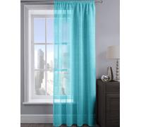 Velosso Alessandria Sheer Voile Panel Slot Top in Teal | Size: 137 cm width x 229 cm drop Velosso Teal 137 cm width x 229 cm drop