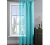 Velosso Alessandria Sparkle Slot Top Voile Panel - 137cm x 137cm - Teal
