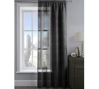Velosso Alessandria Sparkle Slot Top Voile Panel - 137cm x 182cm - Black