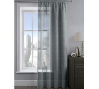 Velosso Alessandria Sparkle Slot Top Voile Panel - 137cm x 182cm - Charcoal