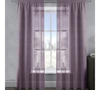 Velosso Alessandria Sparkle Slot Top Voile Panel - 137cm x 228cm - Mauve