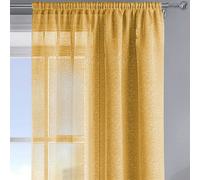 Velosso Alessandria Sparkle Slot Top Voile Panel - Yellow