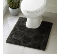 Velosso Black Cobla Bath Pedestal Mat Cashmere Feel