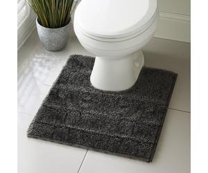 Velosso Black Lexington Bath Pedestal Mat Cashmere Feel