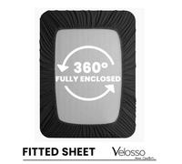 Velosso Black Microfibre Fitted Sheet King