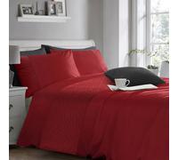 Velosso Black Quilted Geo Duvet Cover And Pillowcase Set Double