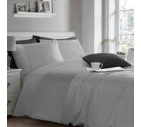 Velosso Black Quilted Geo Duvet Cover And Pillowcase Set King