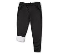 Velosso Black Sherpa Lined Jogger Bottoms Medium