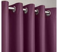 Velosso Blackout Curtains Ring Top, Triple Weave Thermal Energy Saving Curtains, High-Quality Light Blocking Curtains - Plum