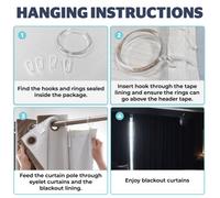 Velosso Blackout Ring Top Curtains In Various Sizes - Thermal, Energy-Saving, Noise-Reducing Drapes - Machine-Washable Curtains - White