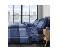Velosso Blue Hamilton Check Duvet Cover And Pillowcase Set Single