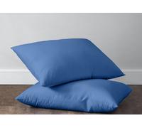 Velosso Blue Plain Dyed Pillowcase Pair 50Cm X 75Cm