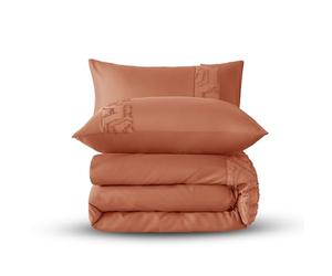 Velosso Boho Chic Hex Tufted Duvet Cover Set Burnt Orange - Soft Brushed Microfibre Bedding with Geometric Fringe - Easycare Quilt Cover with Pillowcase (Single)