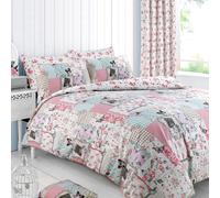 Velosso Boutique Cotton Rich Printed Duvet Cover & Pillowcase Set in Pink | Size: Single Velosso Pink Single
