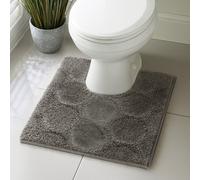 Velosso Charcoal Cobla Bath Pedestal Mat Cashmere Feel Bathmat
