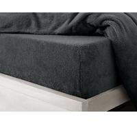 Velosso Charcoal Teddy Fitted Sheet Super King