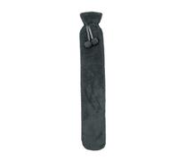Velosso Charcoal Teddy Fleece Extra Long Hot Water Bottle 72Cm X 12Cm