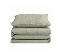 Velosso Charcoal Waffle Weave Duvet Cover And Pillowcase Set King