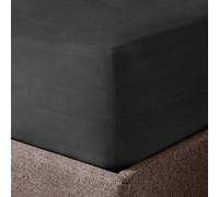 Velosso Charcoal Washed Linen Look Fitted Sheet King