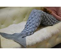 Velosso Chic Aesthetic Acrylic Knitted Blanket - Tufted Design, Soft Texture - Modern Boho Style, Warm Throw, 50Cmx120Cm - Grey