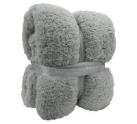 Velosso Chic Comfort Cloud Soft Teddy Fleece Throw Blanket - Cosy, Warm Sofa And Bed Lounge Throw, Soft Touch, 130Cmx180Cm - Silver