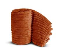 Velosso Chunky Cord Super Soft Plush Heavy Blanket - 150cm x 200cm - Orange