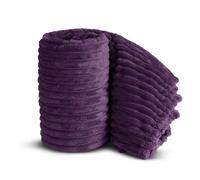 Velosso Chunky Cord Super Soft Plush Heavy Blanket - 150cm x 200cm - Purple