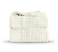Velosso Chunky Cord Waffle Plush Heavy Blanket - 150cm x 200cm - Ivory