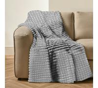 Velosso Chunky Cord Waffle Plush Heavy Blanket - 200cm x 240cm - Silver