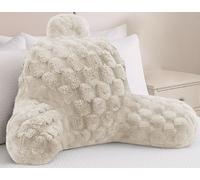 Velosso Chunky Popcorn Reading Back Support Pillowfor Adults, Snuggle Cosy Faux Fur Super Soft Plush Cushion for Bed and Armchair Relaxation (Cream)