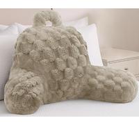 Velosso Chunky Popcorn Reading Back Support Pillowfor Adults, Snuggle Cosy Faux Fur Super Soft Plush Cushion for Bed and Armchair Relaxation (Beige)