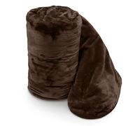 Velosso Chunky Thick Super Soft Faux Fur Mink Blanket Bed Throwover Sofa Lounge Throw Blanket Large, Extra Large (Chocolate, Large 150 x 200cms)
