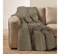 Velosso Chunky Waffle Plush Super Soft Blanket Throw in Beige | Size: 200 cm x 240 cm Velosso Beige 200 cm x 240 cm