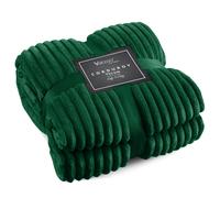 Velosso Corduroy Plush Throw - 127cm x 152cm - Emerald