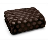 Velosso Cosmo Circles Faux Fur Throw - 127cm x 152cm - Brown