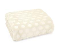 Velosso Cosmo Circles Faux Fur Throw - 127cm x 152cm - Cream