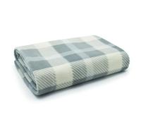 Velosso Cosy Fleece Soft Touch Brown Blanket - Warm Bedding Winter Blanket With Modern Plaid Printed, Size 127Cmx152Cm - Grey