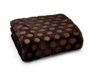 Velosso Cosy Lounge Plush Popcorn Effect Faux Fur Throw Blanket - Soft Texture, Machine Washable - Size 127Cmx150Cm - Chocolate