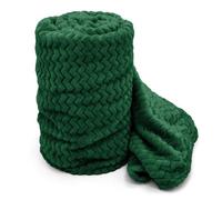 Velosso Cosy Touch Chevron Pattern Faux Mink Throw Blanket - Luxurious Feel, High-Quality Weave For Sofa, Bed - 150Cm X 200Cm - Emerald