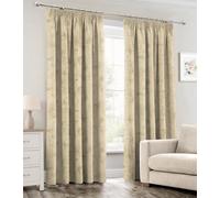 Velosso Cotton Ringtop Curtains With Header Tape Top, Ring Top Finish - Machine Cold Washable, Minimalist Design, Various Sizes - Natural