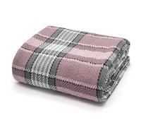 Velosso Deluxe Soft Weave Cotton Woven Throw Blanket, 50x60, Machine Washable in Dusty Pink | Size: 50 cm x 75 cm Velosso Dusty Pink 50 cm x 75 cm