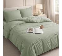 Velosso Duvet Cover Sets - Brushed Microfibre Duvet Covers with 2 Pillowcases - Hypoallergenic Ultra Soft Breathable Quilt Cover Set (Sage, Double)