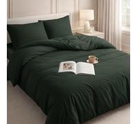 Velosso Duvet Cover Sets - Brushed Microfibre Duvet Covers with 2 Pillowcases - Hypoallergenic Ultra Soft Breathable Quilt Cover Set (Olive, King)