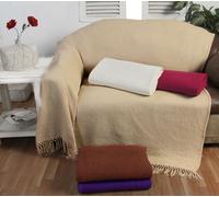 Velosso Elegant Cotton Woven Blanket with Waffle Effect & Tasseled Border | Size: 90 cm x 112 cm Velosso Multicolor 90 cm x 112 cm