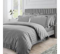 Velosso Elegant Embossed Design Duvet Cover & Pillowcase Set in Charcoal | Size: Super King Velosso Charcoal Super King
