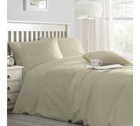 Velosso Elegant Pinsonic Geometric Duvet Cover & Pillowcase Set, Luxury Bedroom Essentials With Button Enclosure Bedding Set - Taupe